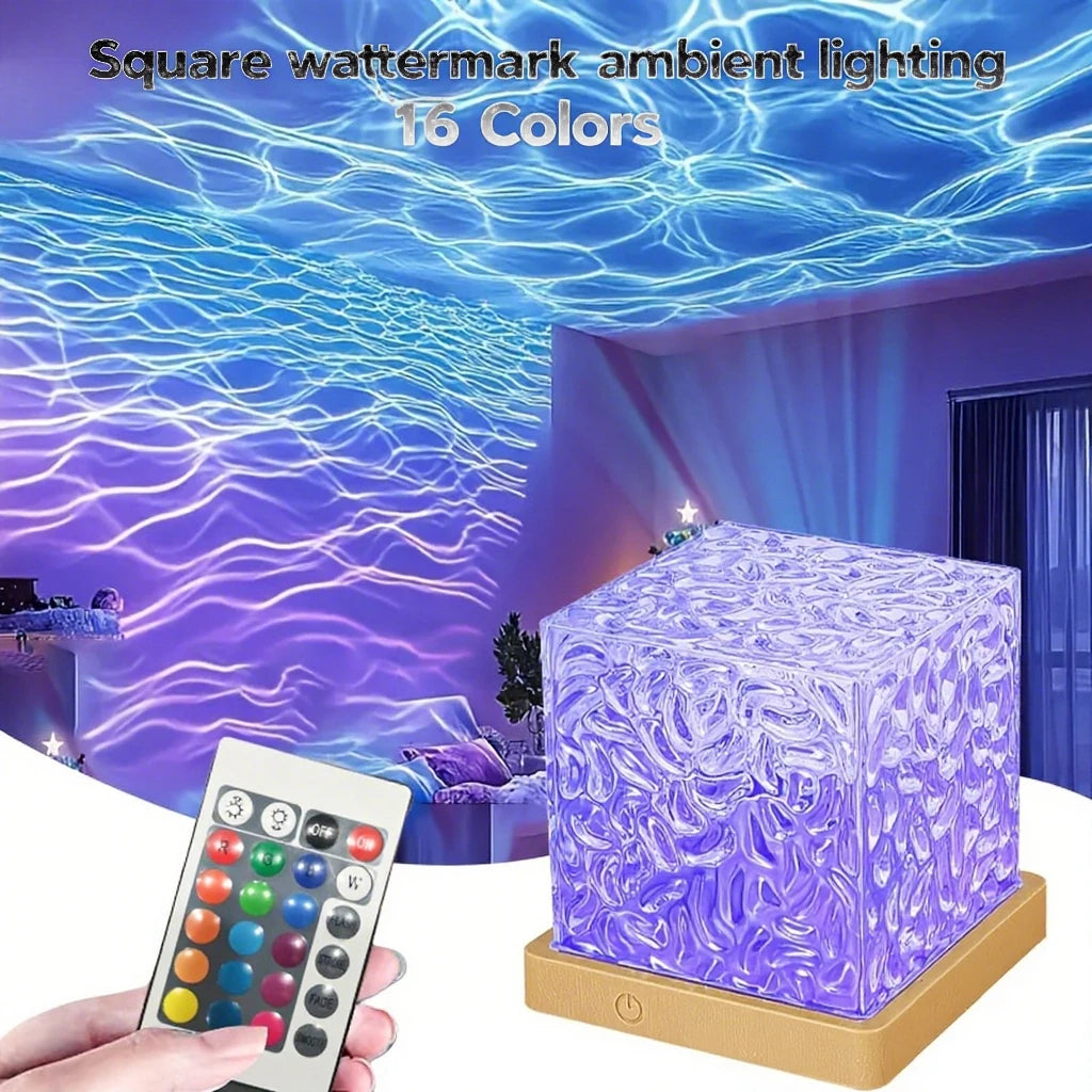 LED Water Ripples Lamp Galaxy Projector Night Light with Remote Control USB Powered a Mood Light Perfect for Home Room Decor